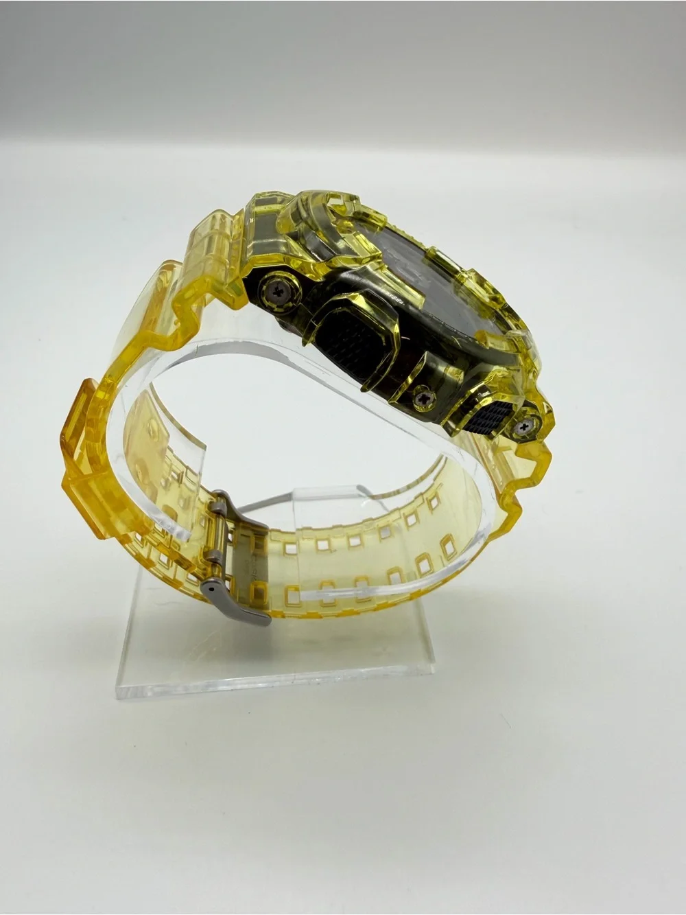 Casio Transparent (Skeleton/Jelly) Yellow Custom Built Digital Sport Watch